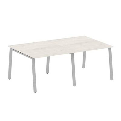 Metal System Style БА.ПРГ-2.1 (Дуб Наварра/серый) Переговорный стол (2 столешницы) на А-образном м/к