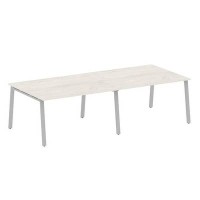 Metal System Style БА.ПРГ-2.3 (Дуб Наварра/серый) Переговорный стол (2 столешницы) на А-образном м/к