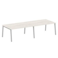 Metal System Style БА.ПРГ-2.4 (Дуб Наварра/серый) Переговорный стол (2 столешницы) на А-образном м/к