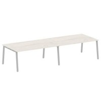 Metal System Style БА.ПРГ-2.5 (Дуб Наварра/серый) Переговорный стол (2 столешницы) на А-образном м/к