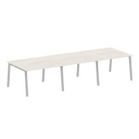 Metal System Style БА.ПРГ-3.2 (Дуб Наварра/серый) Переговорный стол (3 столешницы) на А-образном м/к