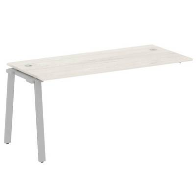 Metal System Style БА.ПРС-СП-1.4 (Дуб Наварра/серый) Проходной наборный элемент рабочей станции на А-образном м/к (проходная опора Б.ОСП-72, столешница, комплект траверс)