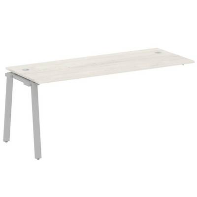 Metal System Style БА.ПРС-СП-1.5 (Дуб Наварра/серый) Проходной наборный элемент рабочей станции на А-образном м/к (проходная опора Б.ОСП-72, столешница, комплект траверс)