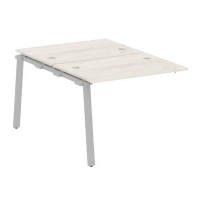 Metal System Style БА.ПРС-СП-2.1 (Дуб Наварра/серый) Проходной наборный элемент рабочей станции на А-образном м/к (проходная опора Б.ОСП-147, две столешницы, два комплекта траверс)