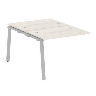 Metal System Style БА.ПРС-СП-2.1 (Дуб Наварра/серый) Проходной наборный элемент рабочей станции на А-образном м/к (проходная опора Б.ОСП-147, две столешницы, два комплекта траверс)