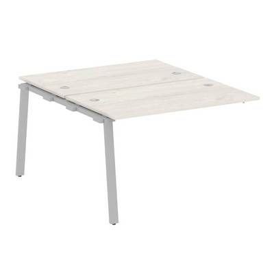 Metal System Style БА.ПРС-СП-2.2 (Дуб Наварра/серый) Проходной наборный элемент рабочей станции на А-образном м/к (проходная опора Б.ОСП-147, две столешницы, два комплекта траверс)