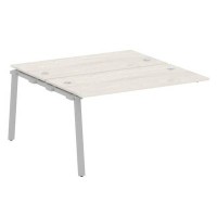 Metal System Style БА.ПРС-СП-2.3 (Дуб Наварра/серый) Проходной наборный элемент рабочей станции на А-образном м/к (проходная опора Б.ОСП-147, две столешницы, два комплекта траверс)