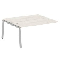 Metal System Style БА.ПРС-СП-2.4 (Дуб Наварра/серый) Проходной наборный элемент рабочей станции на А-образном м/к (проходная опора Б.ОСП-147, две столешницы, два комплекта траверс)