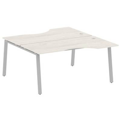 Metal System Style БА.РАС-СА-2.1 (Дуб Наварра/серый) Рабочая станция криволинейная на А-образном м/к