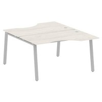 Metal System Style БА.РАС-СА-2.2 (Дуб Наварра/серый) Рабочая станция криволинейная на А-образном м/к