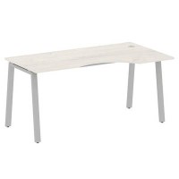 Metal System Style БА.СА-1 Пр (Дуб Наварра/серый) Стол криволинейный правый на А-образном м/к