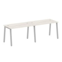 Metal System Style БА.СМ-2.2 (Дуб Наварра/серый) Рабочая станция на 2 раб.места на А-образном м/к