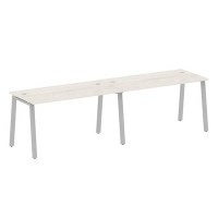 Metal System Style БА.СМ-2.3 (Дуб Наварра/серый) Рабочая станция на 2 раб.места на А-образном м/к