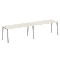 Metal System Style БА.СМ-2.4 (Дуб Наварра/серый) Рабочая станция на 2 раб.места на А-образном м/к