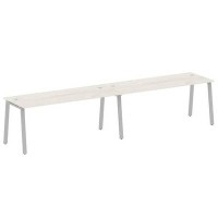 Metal System Style БА.СМ-2.5 (Дуб Наварра/серый) Рабочая станция на 2 раб.места на А-образном м/к