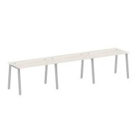 Metal System Style БА.СМ-3.2 (Дуб Наварра/серый) Рабочая станция на 3 раб.места на А-образном м/к