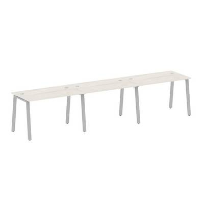 Metal System Style БА.СМ-3.2 (Дуб Наварра/серый) Рабочая станция на 3 раб.места на А-образном м/к