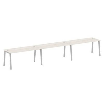 Metal System Style БА.СМ-3.4 (Дуб Наварра/серый) Рабочая станция на 3 раб.места на А-образном м/к