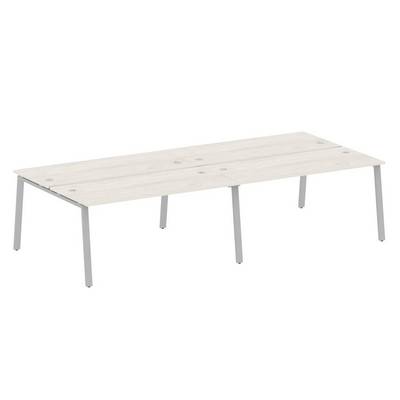 Metal System Style БА.СМ-4.4 (Дуб Наварра/серый) Рабочая станция на 4 раб.места на А-образном м/к