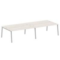 Metal System Style БА.СМ-4.5 (Дуб Наварра/серый) Рабочая станция на 4 раб.места на А-образном м/к