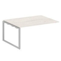 Metal System Style БО.ППРГ-4 (Дуб Наварра/серый) Проходной наборный элемент переговорного стола на О-образном м/к (проходная опора Б.ОСП-123, столешница, два комплекта траверс)