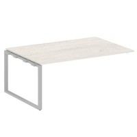 Metal System Style БО.ППРГ-5 (Дуб Наварра/серый) Проходной наборный элемент переговорного стола на О-образном м/к (проходная опора Б.ОСП-123, столешница, два комплекта траверс)