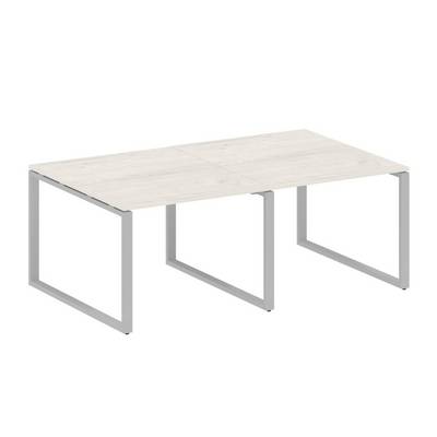 Metal System Style БО.ПРГ-2.1 (Дуб Наварра/серый) Переговорный стол (2 столешницы) на О-образном м/к