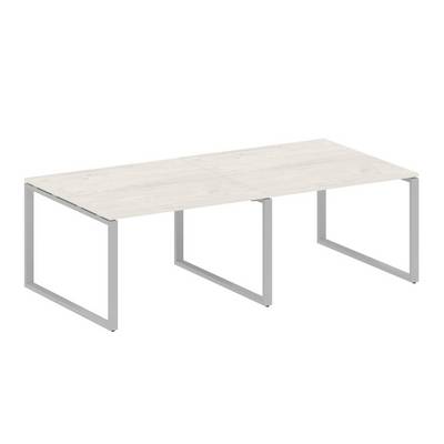 Metal System Style БО.ПРГ-2.2 (Дуб Наварра/серый) Переговорный стол (2 столешницы) на О-образном м/к