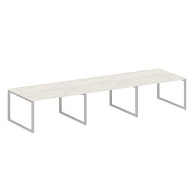 Metal System Style БО.ПРГ-3.3 (Дуб Наварра/серый) Переговорный стол (3 столешницы) на О-образном м/к