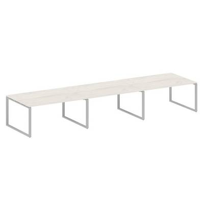 Metal System Style БО.ПРГ-3.4 (Дуб Наварра/серый) Переговорный стол (3 столешницы) на О-образном м/к