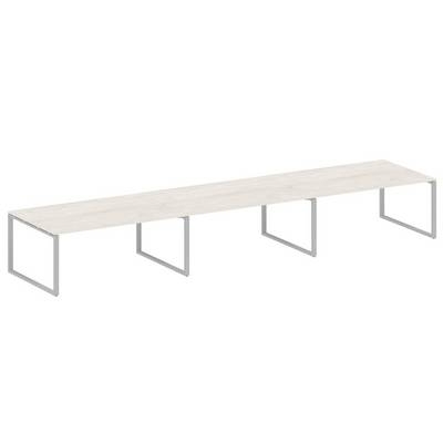 Metal System Style БО.ПРГ-3.5 (Дуб Наварра/серый) Переговорный стол (3 столешницы) на О-образном м/к