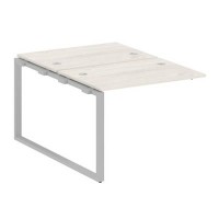 Metal System Style БО.ПРС-СП-2.1 (Дуб Наварра/серый) Проходной наборный элемент рабочей станции на О-образном м/к (проходная опора Б.ОСП-147, две столешницы, два комплекта траверс)