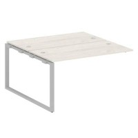 Metal System Style БО.ПРС-СП-2.3 (Дуб Наварра/серый) Проходной наборный элемент рабочей станции на О-образном м/к (проходная опора Б.ОСП-147, две столешницы, два комплекта траверс)