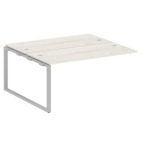 Metal System Style БО.ПРС-СП-2.4 (Дуб Наварра/серый) Проходной наборный элемент рабочей станции на О-образном м/к (проходная опора Б.ОСП-147, две столешницы, два комплекта траверс)