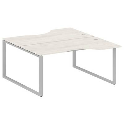 Metal System Style БО.РАС-СА-2.1 (Дуб Наварра/серый) Рабочая станция криволинейная на О-образном м/к