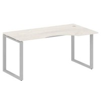 Metal System Style БО.СА-1 Пр (Дуб Наварра/серый) Стол криволинейный правый на О-образном м/к