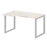 Metal System Style БО.СА-2 Л (Дуб Наварра/серый) Стол криволинейный левый на О-образном м/к