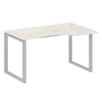 Metal System Style БО.СА-2 Пр (Дуб Наварра/серый) Стол криволинейный правый на О-образном м/к