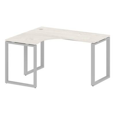 Metal System Style БО.СА-3 Л (Дуб Наварра/серый) Стол криволинейный левый на О-образном м/к