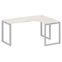 Metal System Style БО.СА-4 Пр (Дуб Наварра/серый) Стол криволинейный правый на О-образном м/к