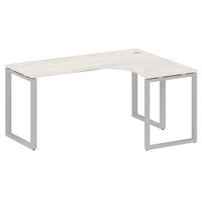 Metal System Style БО.СА-4 Пр (Дуб Наварра/серый) Стол криволинейный правый на О-образном м/к