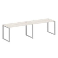 Metal System Style БО.СМ-2.3 (Дуб Наварра/серый) Рабочая станция на 2 раб.места на О-образном м/к