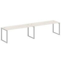 Metal System Style БО.СМ-2.5 (Дуб Наварра/серый) Рабочая станция на 2 раб.места на О-образном м/к