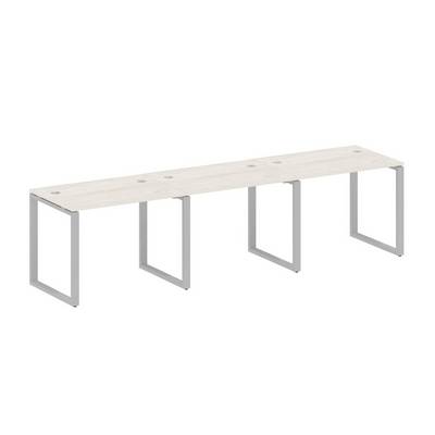 Metal System Style БО.СМ-3.1 (Дуб Наварра/серый) Рабочая станция на 3 раб.места на О-образном м/к