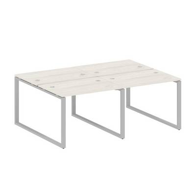 Metal System Style БО.СМ-4.1 (Дуб Наварра/серый) Рабочая станция на 4 раб.места на О-образном м/к