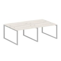 Metal System Style БО.СМ-4.2 (Дуб Наварра/серый) Рабочая станция на 4 раб.места на О-образном м/к