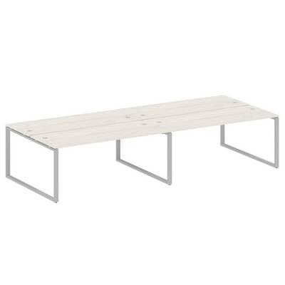 Metal System Style БО.СМ-4.5 (Дуб Наварра/серый) Рабочая станция на 4 раб.места на О-образном м/к