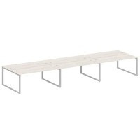 Metal System Style БО.СМ-6.5 (Дуб Наварра/серый) Рабочая станция на 6 раб.мест на О-образном м/к