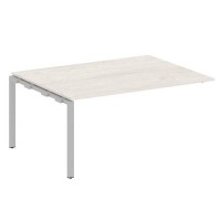 Metal System Style БП.ППРГ-4 (Дуб Наварра/серый) Проходной наборный элемент переговорного стола на П-образном м/к (проходная опора Б.ОСП-123, столешница, два комплекта траверс)