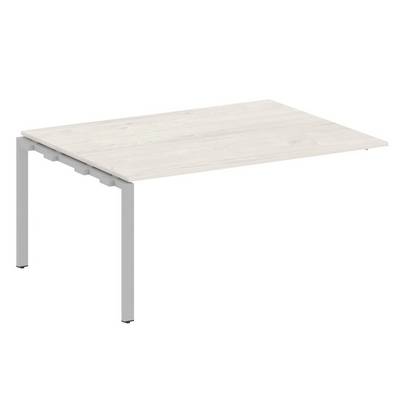 Metal System Style БП.ППРГ-4 (Дуб Наварра/серый) Проходной наборный элемент переговорного стола на П-образном м/к (проходная опора Б.ОСП-123, столешница, два комплекта траверс)